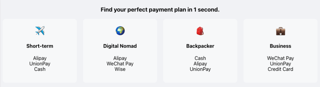 Best payment plan for foreigners traveling China 2026