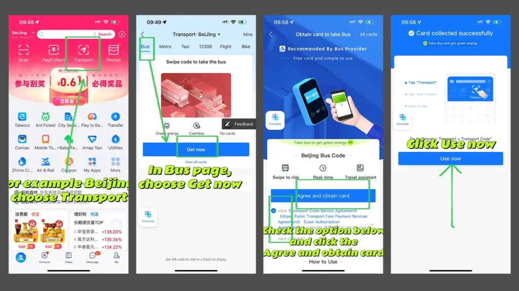 Foreign tourist using Alipay QR code to take subway in China